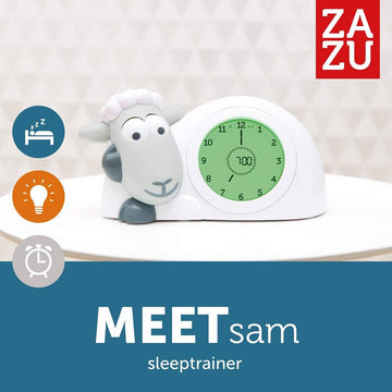 ZAZU The Lamb Clock - Sleep Trainer Clock with Nightlight for Kids, Light Up Alarm Clock, Helps Teach Your Child When to Wake Up with Visual Indicators, Adjustable Brightness, Auto Off - Imported from UK